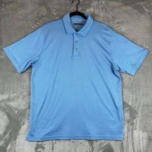 Pebble Beach Dry-Luxe Performance Polo Shirt Men's L Blue